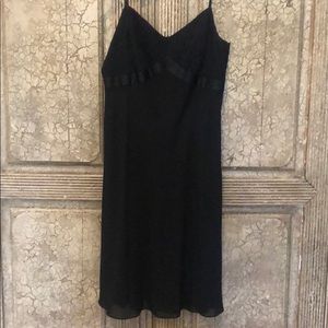 Black spaghetti strap cocktail dress